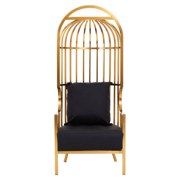Luxe Gold Cage Chair