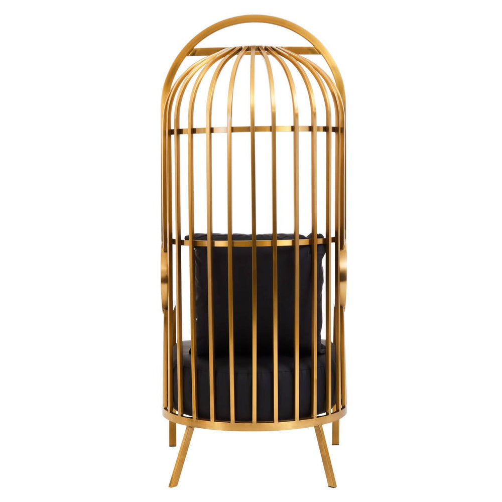 Luxe Gold Cage Chair