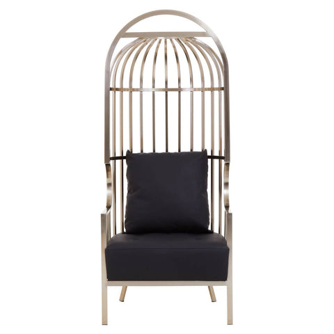 Glamour Silver Cage Chair