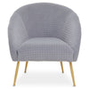Luxe Grey Velvet Accent Chair