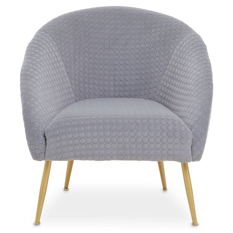 Luxe Grey Velvet Accent Chair