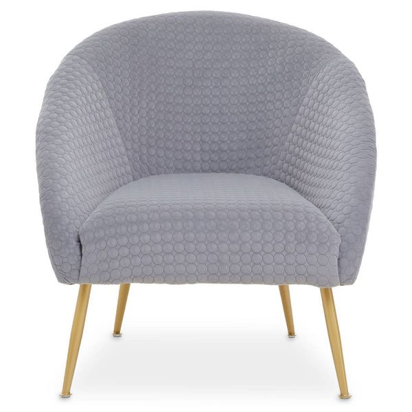 Luxe Grey Velvet Accent Chair