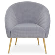 Luxe Grey Velvet Accent Chair