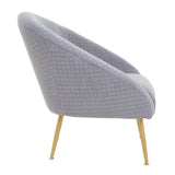 Luxe Grey Velvet Accent Chair