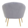 Luxe Grey Velvet Accent Chair