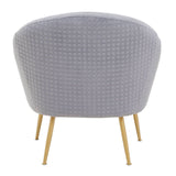 Luxe Grey Velvet Accent Chair