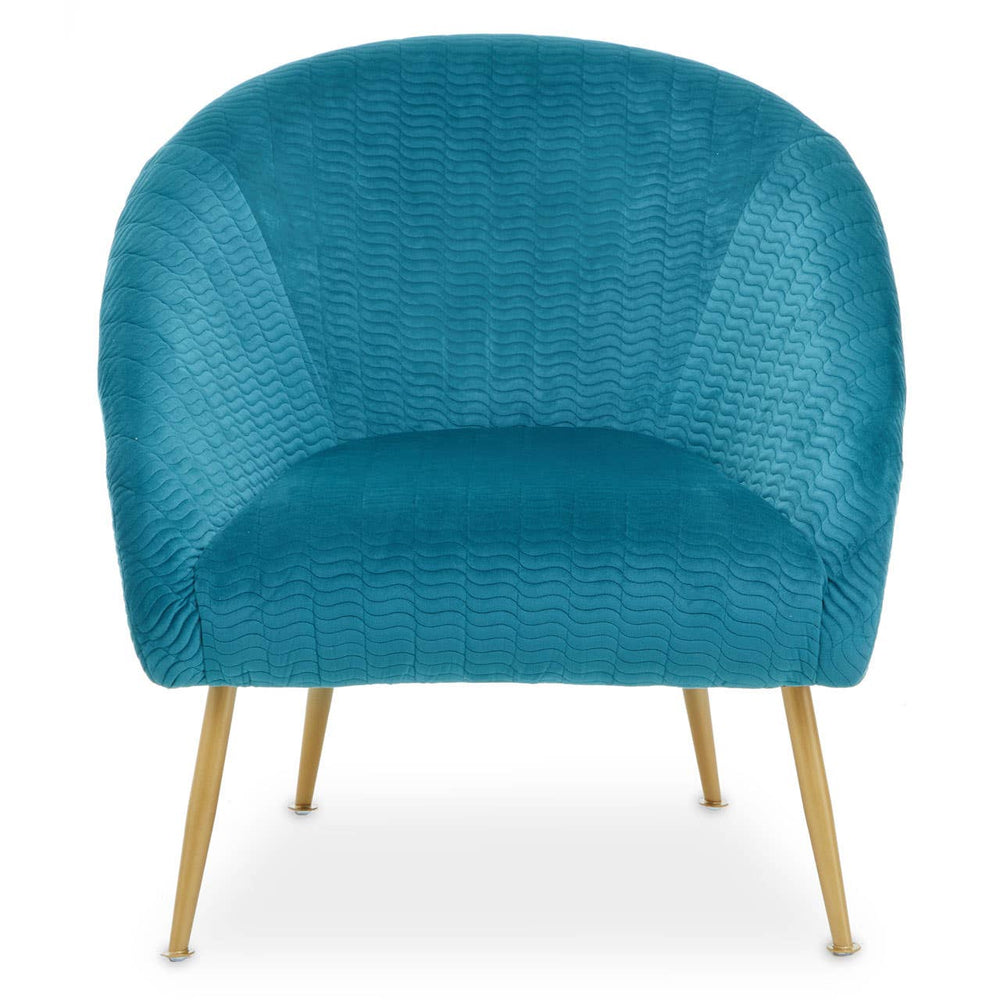 Luxe Blue Velvet Accent Chair