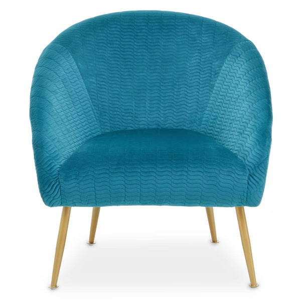 Luxe Blue Velvet Accent Chair