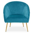 Luxe Blue Velvet Accent Chair