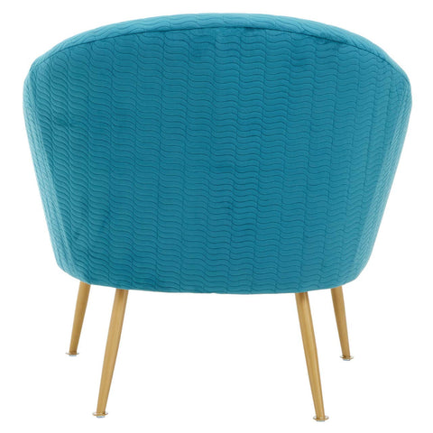 Luxe Blue Velvet Accent Chair