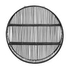 Black Rattan Wall Shelf