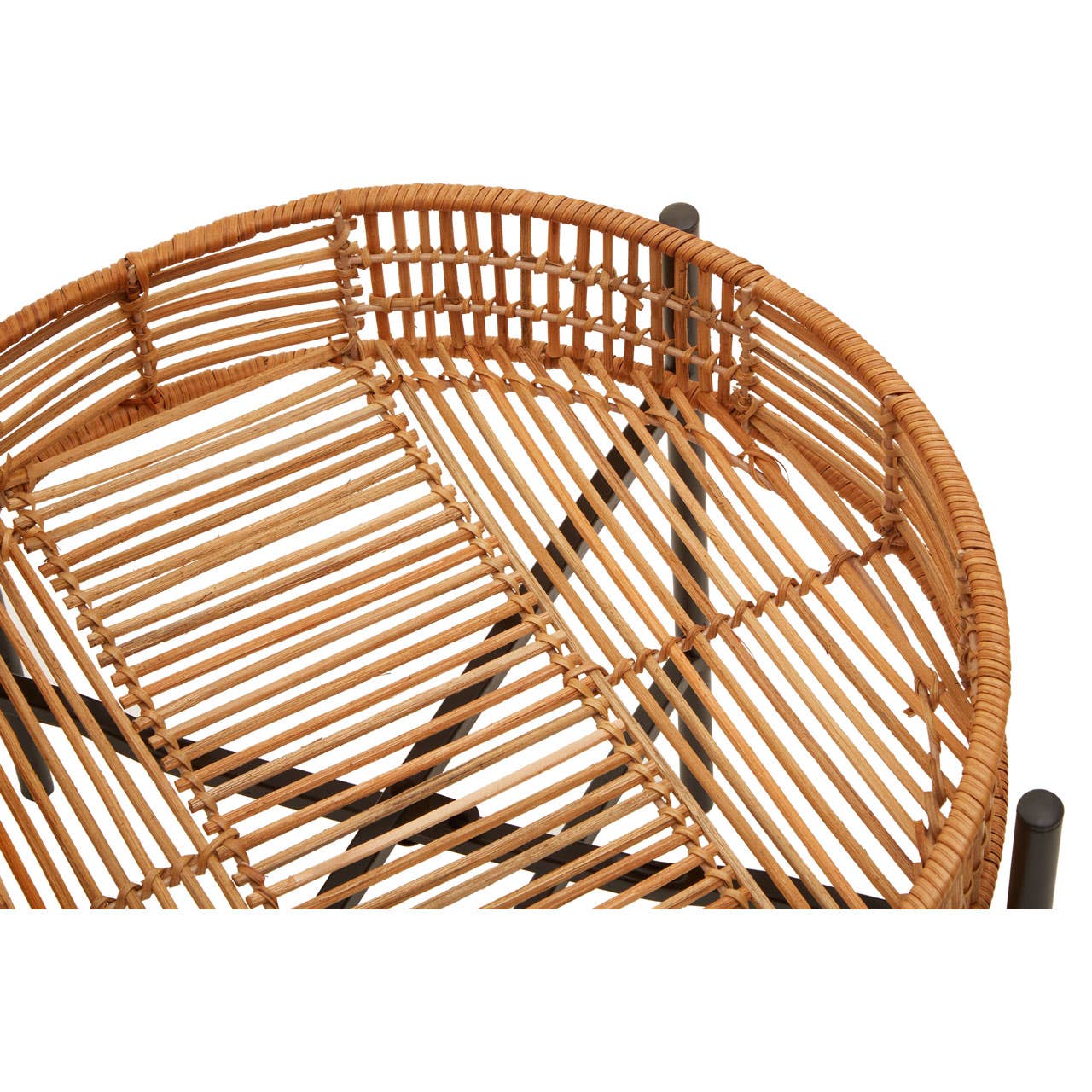 Rattan Rustic Side Table Set