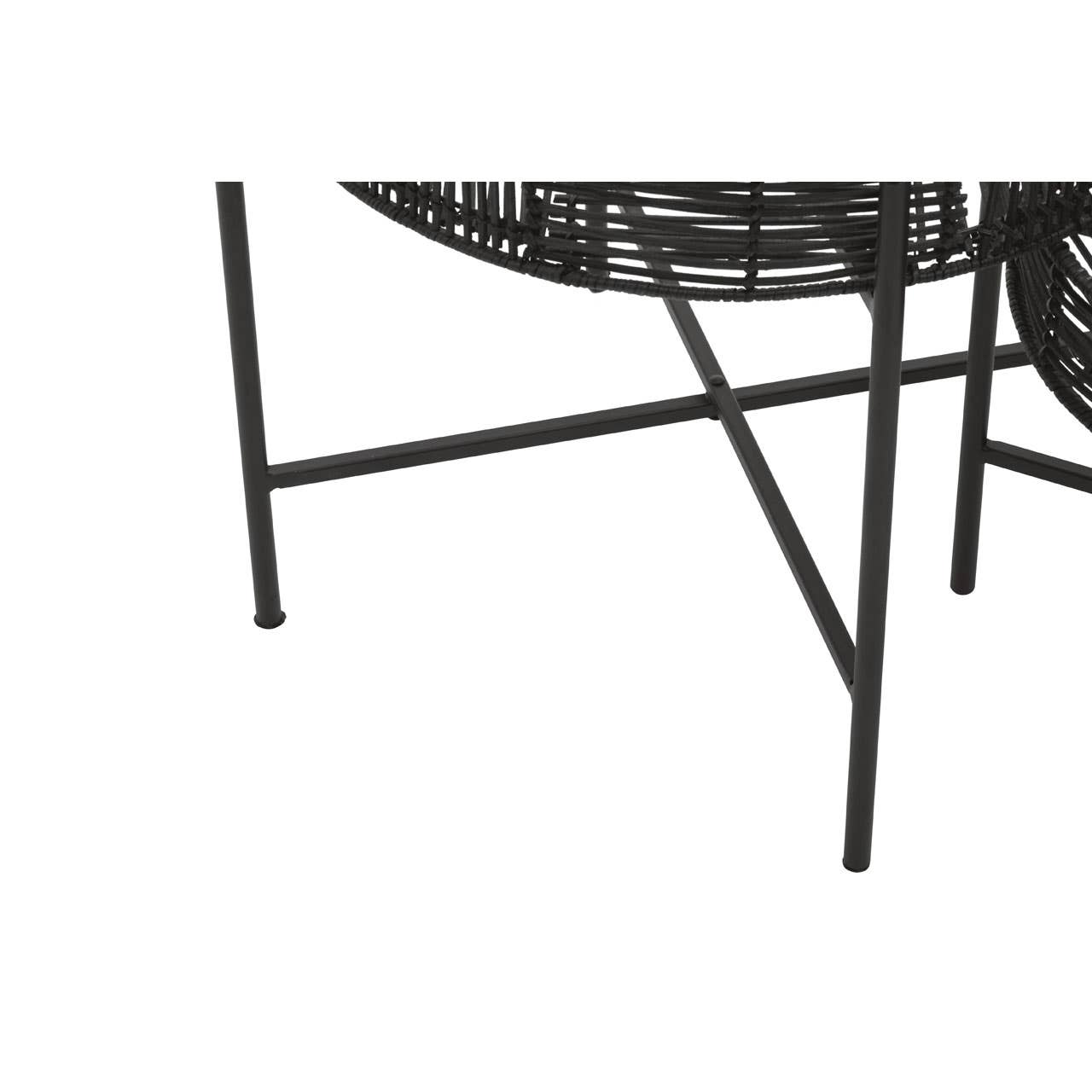 Rattan Round Side Tables Set