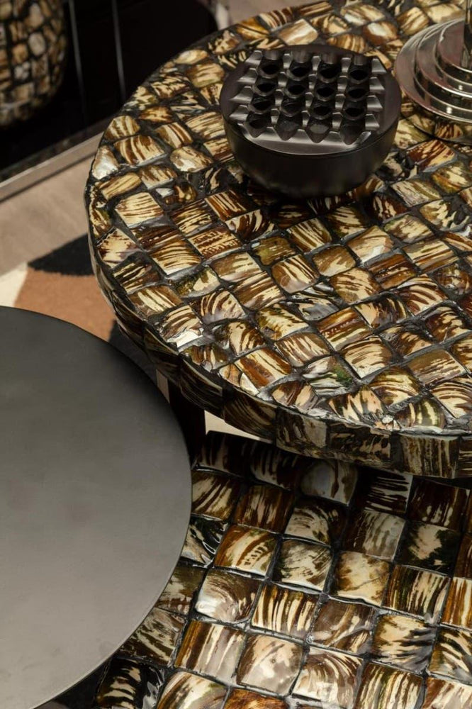 Shell Inlay Square Table