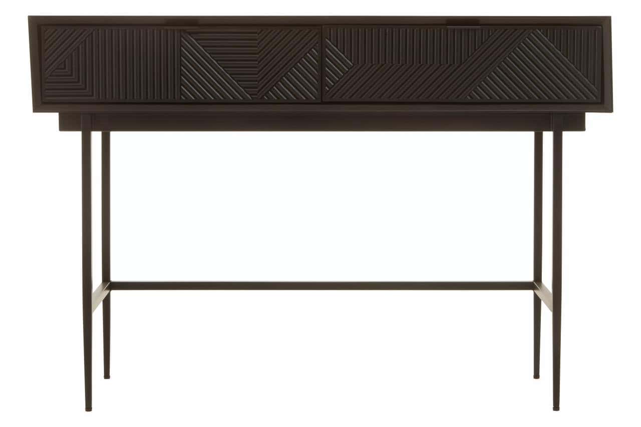 Rustic Black Console Table