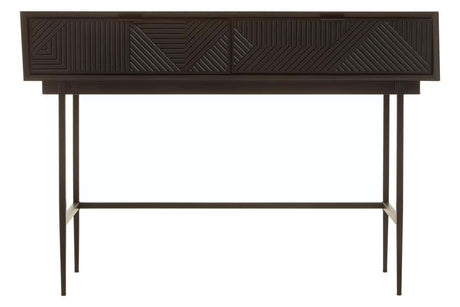 Rustic Black Console Table