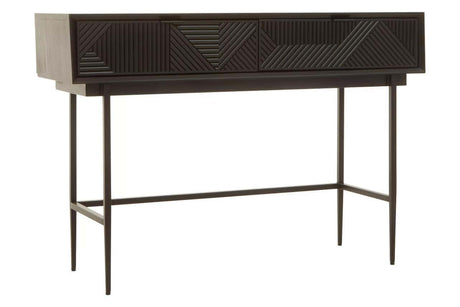 Rustic Black Console Table