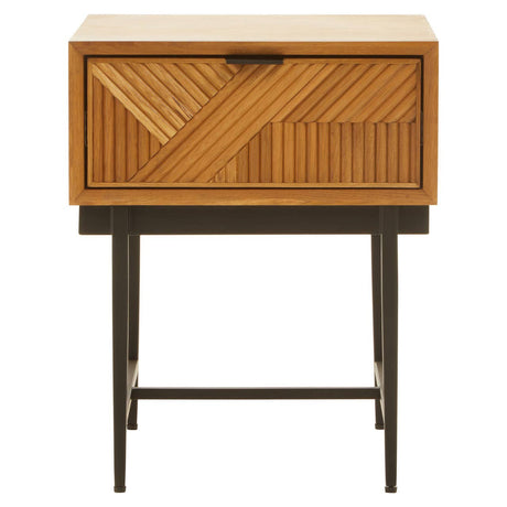 Carved Wood Side Table