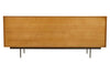 Rustic Wood Carved Sideboard with Metal Legs