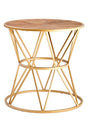 Geometric Elm Side Table