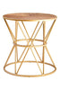 Geometric Elm Side Table