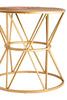 Geometric Elm Side Table