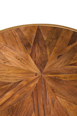 Geometric Elm Side Table