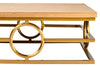 Gold Accent Oak Coffee Table
