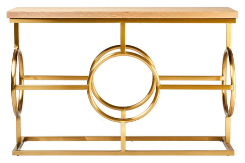 Golden Circle Console Table