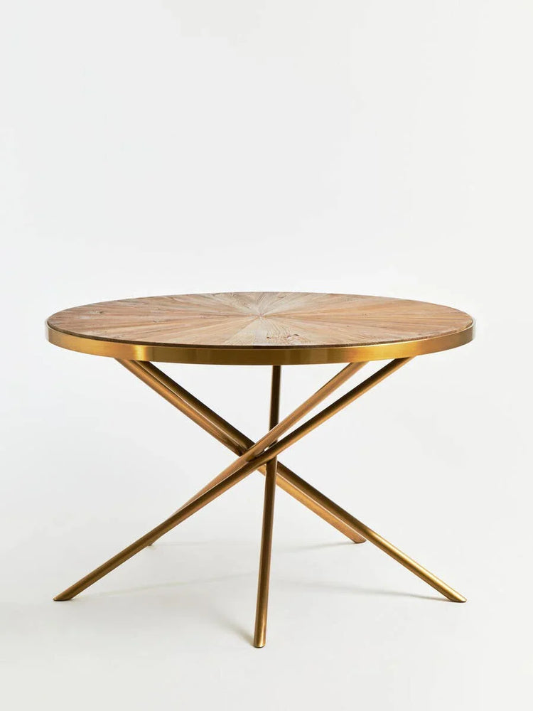 Sculptural Gold Dining Table