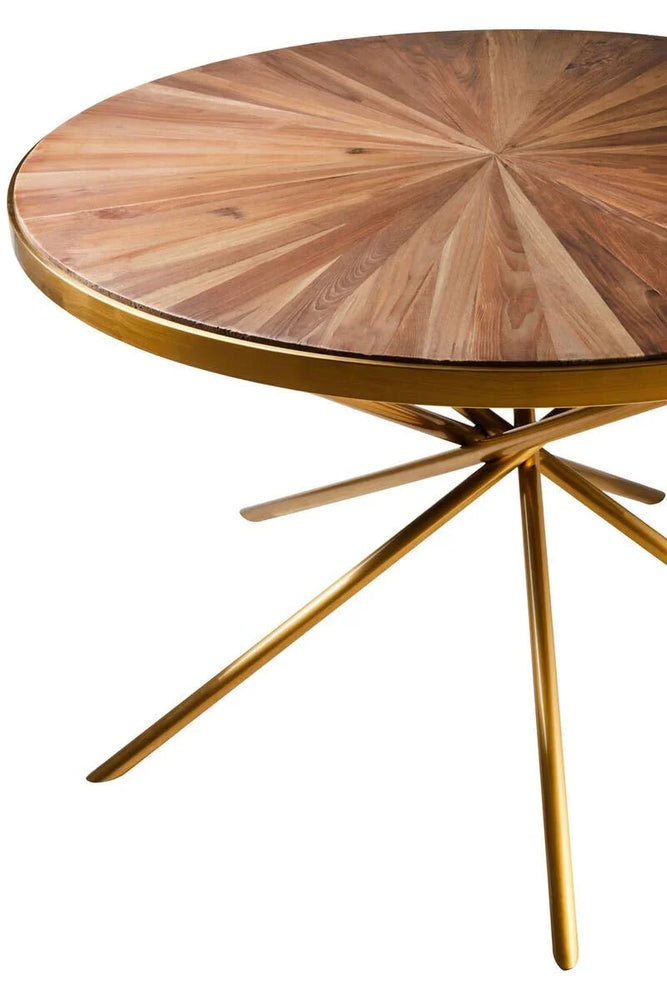 Sculptural Gold Dining Table
