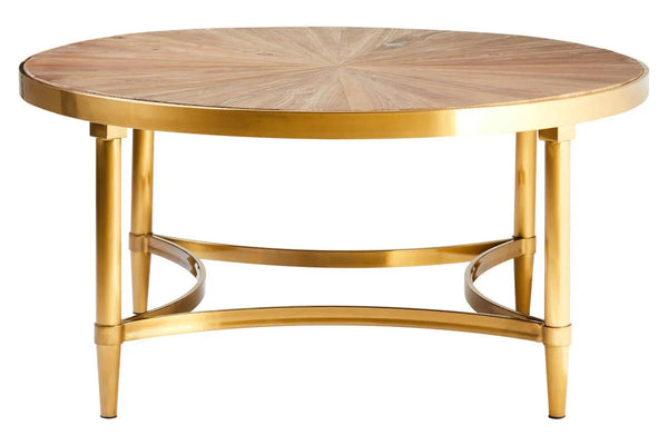 Curved Fir Wood Coffee Table