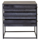Luxe Black Gold Side Table