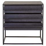 Luxe Black Gold Side Table