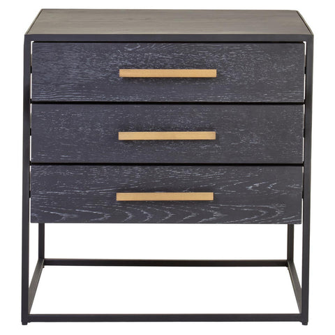 Luxe Black Gold Side Table