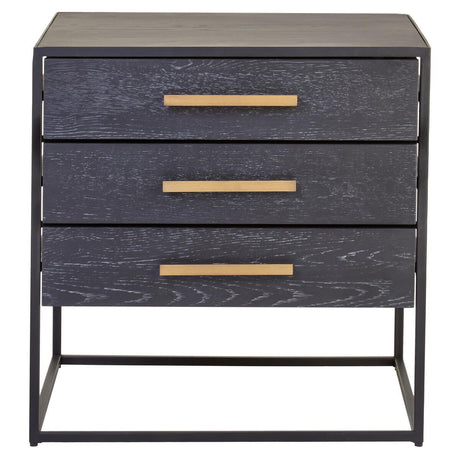 Luxe Black Gold Side Table