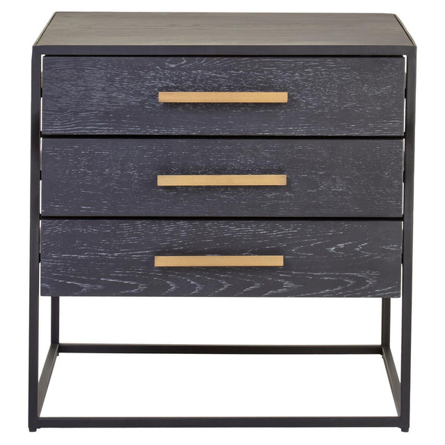 Luxe Black Gold Side Table