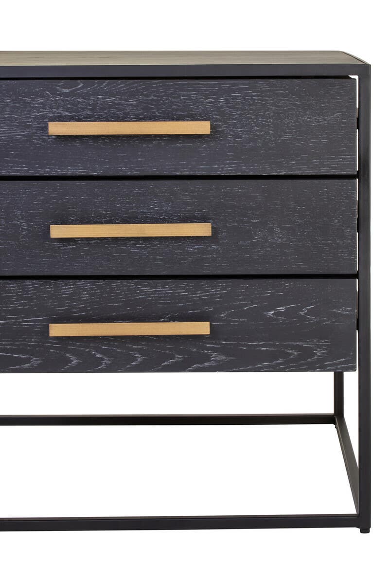 Luxe Black Gold Side Table