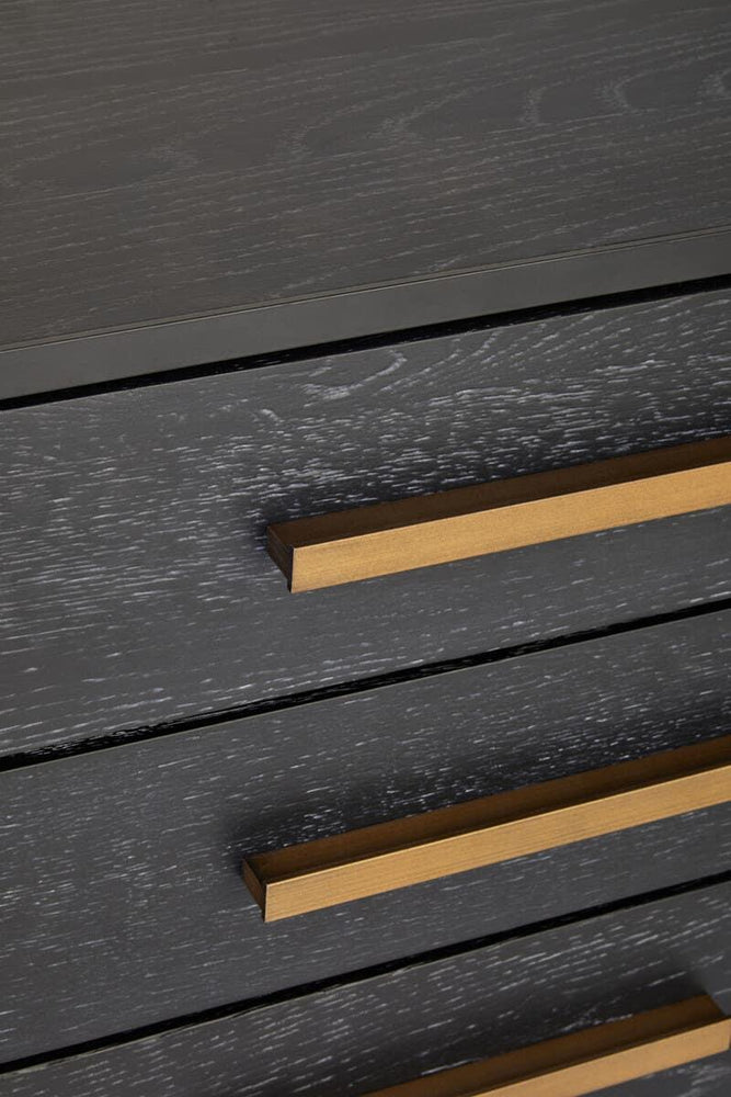 Luxe Black Gold Side Table