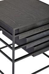 Luxe Black Gold Side Table