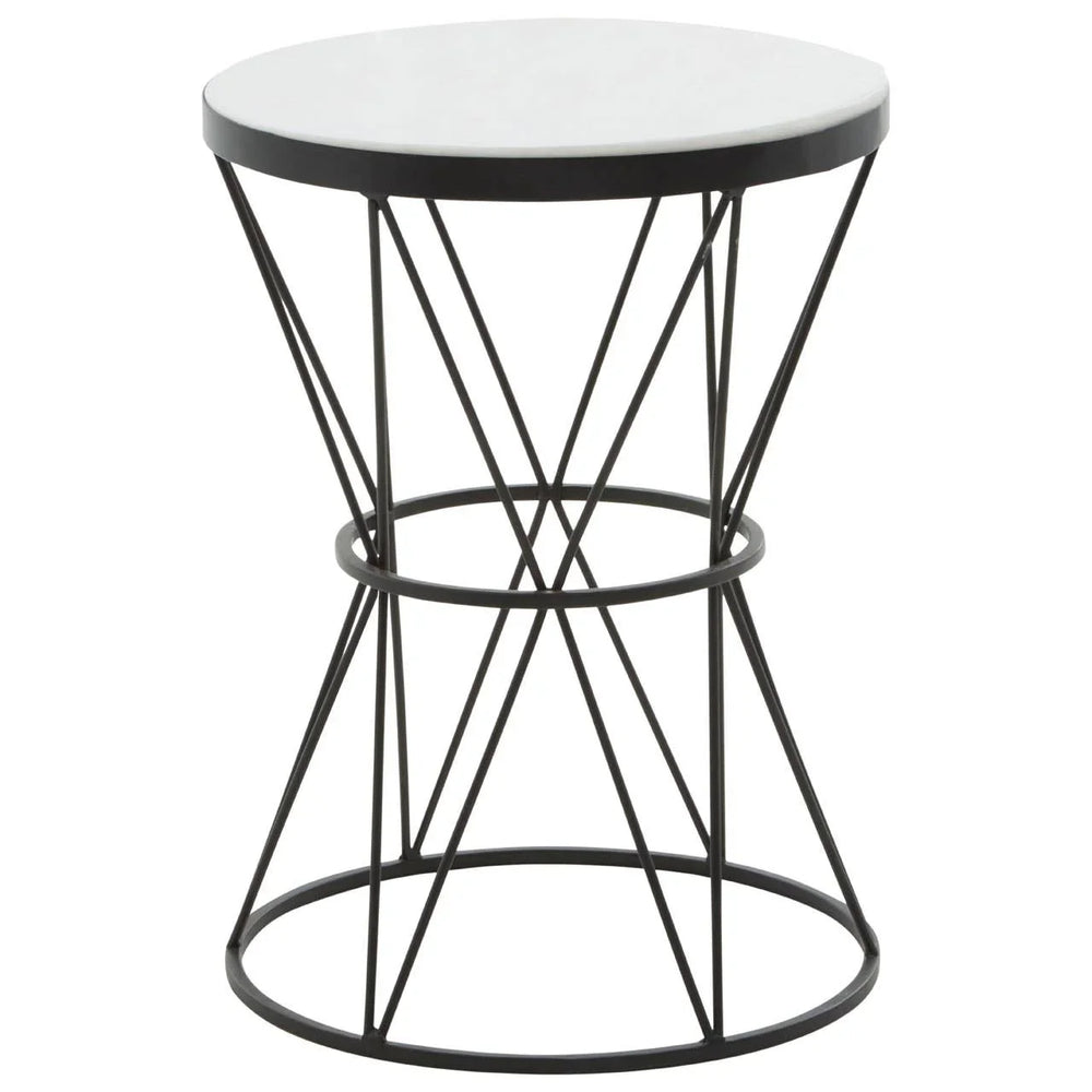 Round Marble Top Side Table