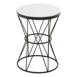 Round Marble Top Side Table
