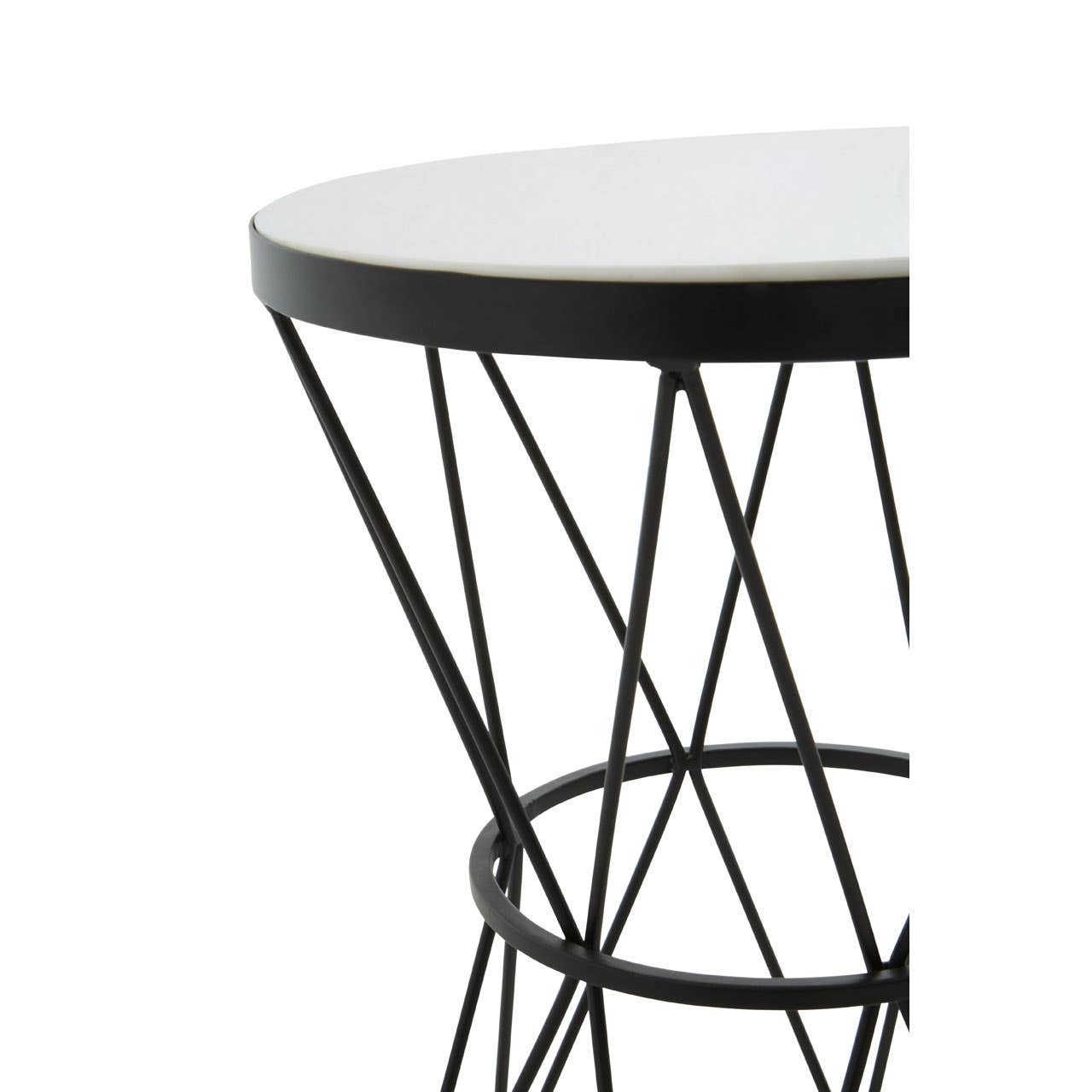 Round Marble Top Side Table