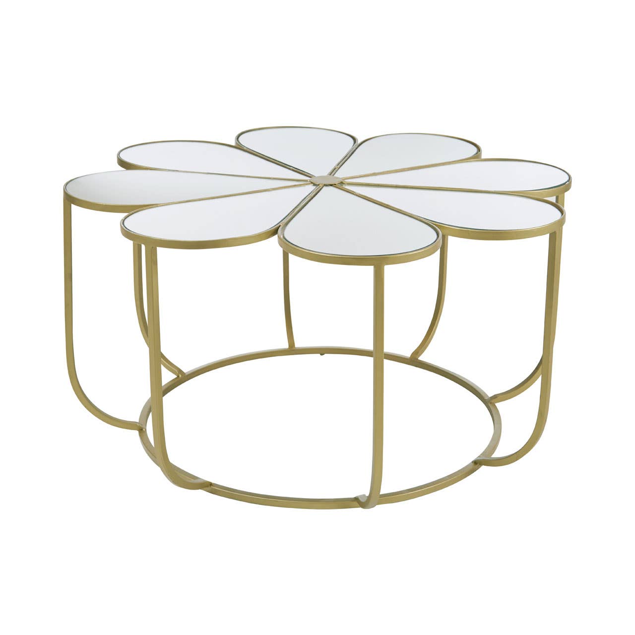 Mirrored Petal Coffee Table