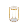 Elegant Floral Marble Side Table