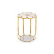 Elegant Floral Marble Side Table