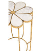 Elegant Floral Marble Side Table