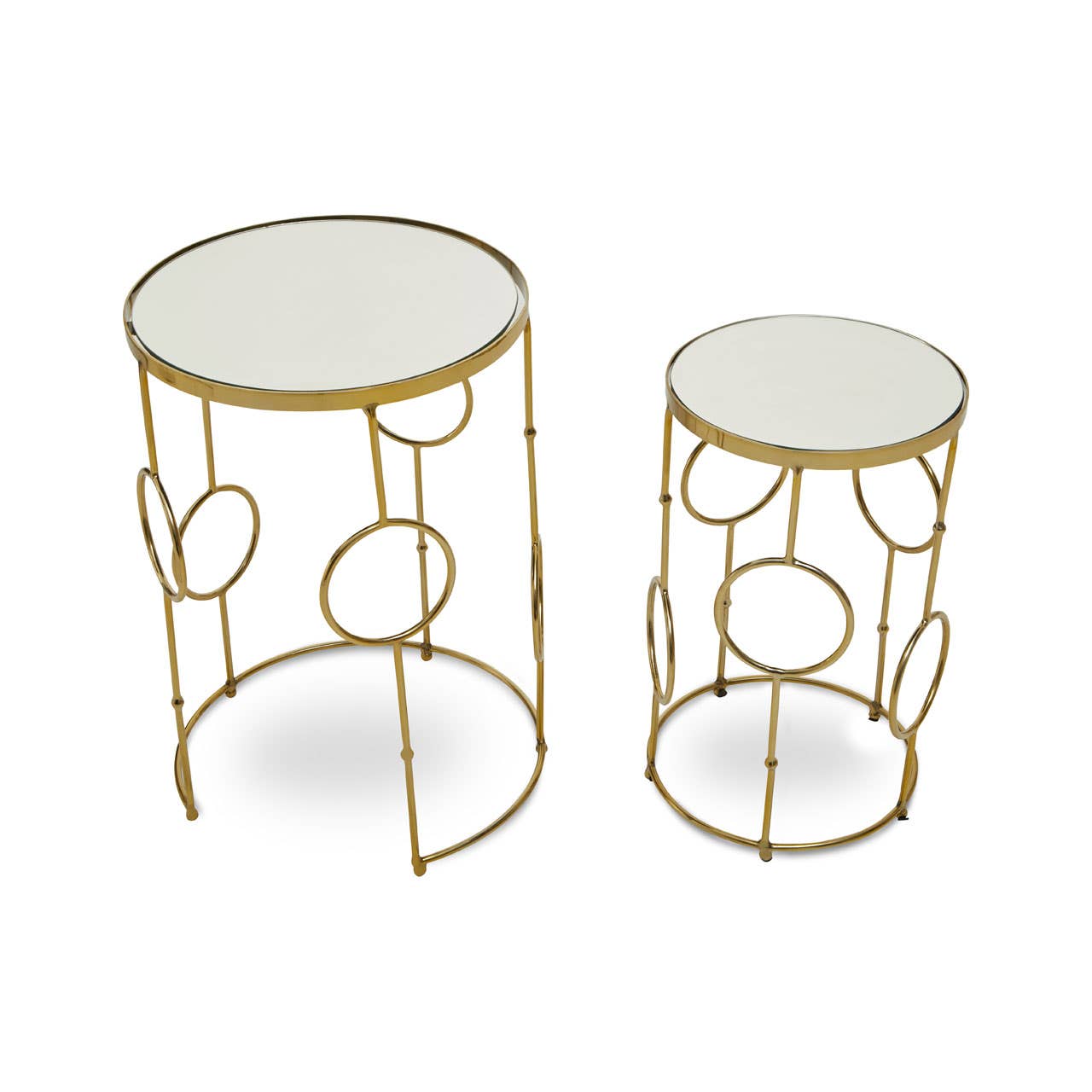 Glam Circle Nesting Side Tables