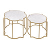Marble Quatrefoil Accent Table Set