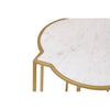 Marble Quatrefoil Accent Table Set
